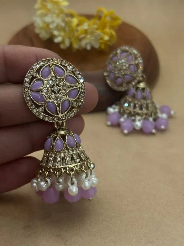 Godavari_Kundan_Earrings_???_Lavender