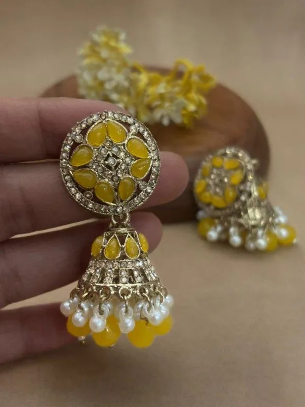 Godavari_Kundan_Earrings_???_Yellow