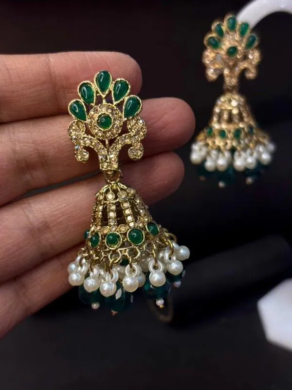 Green_Blossom_Kundan_Earrings