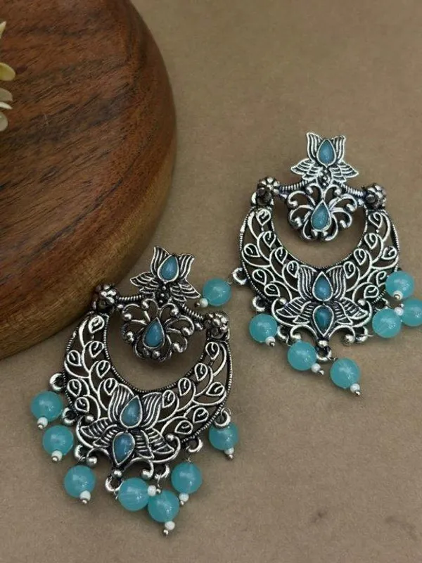 Gulnaar_Blush_Sky_Blue_Oxidised_Chandbali_Earrings