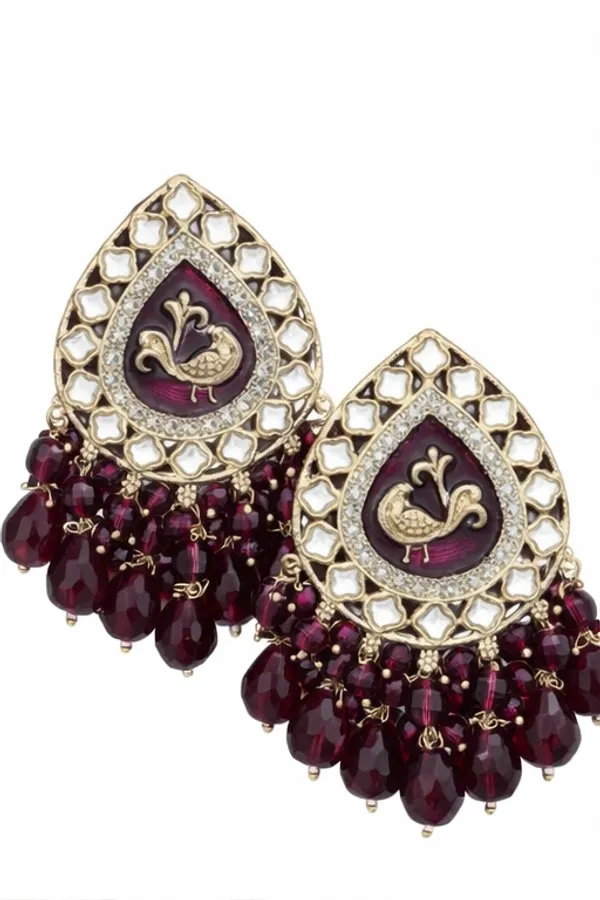 Meenakari_Kundan_Stud_Earrings_for_Women_|_Peacock_Design_Ethnic_Earrings_|_Indian_Shringar