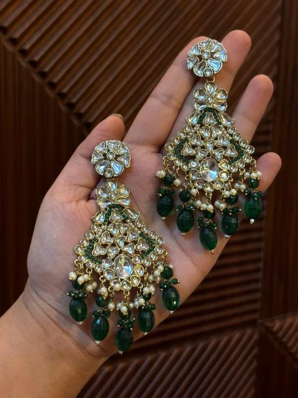 Inayat_Noor_Dark_Green_Chandbali_Earrings