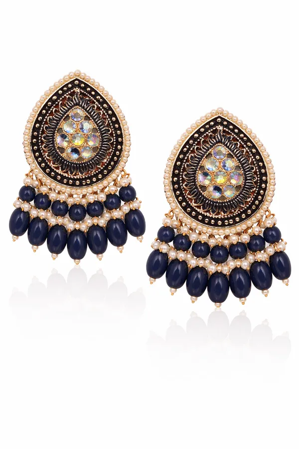 Indian_Shringar_Dark_Blue_Kundan_Stud_Earrings_for_Women_|_Traditional_Wedding_&_Festive_Jewellery
