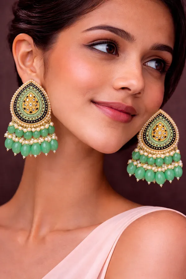 Indian_Shringar_Green_Kundan_Stud_Earrings_for_Women_|_Traditional_Wedding_&_Festive_Jewellery