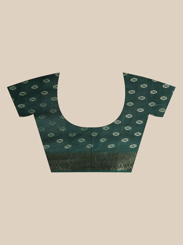 Indian_Shringar_Green_Soft_Silk_Elephant_Print_Saree_with_Rich_Zari_Border