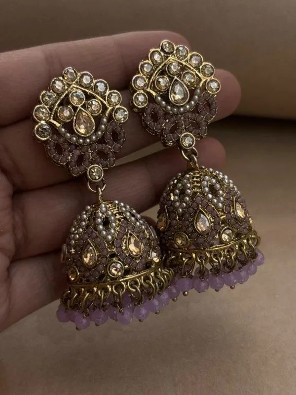 Indian_Shringar_Lavender_Kundan_Jhumka_Earrings_|_Pearl_&_Beaded_Designer_Jhumki_|_Ethnic_Festive_Statement_Jewelry