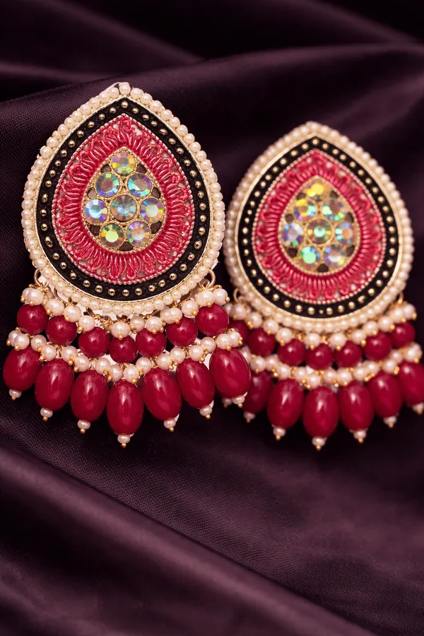 Indian_Shringar_Pink_Kundan_Stud_Earrings_for_Women_|_Traditional_Wedding_&_Festive_Jewellery