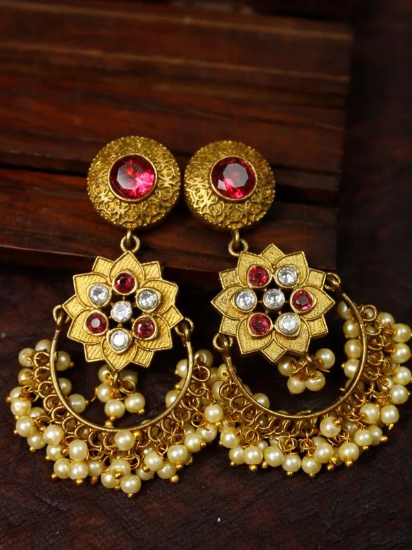 Indian_Shringar_Red_White_Stone_Golden_Chandbali_Earrings_|_Pearl_Drop_Ethnic_Designer_Earrings_for_Women