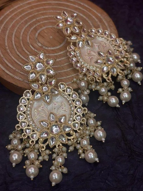Indian_Shringar_Shahina_Kundan_Earrings_|_Pearl_White_Meenakari_Statement_Earrings_|_Bridal_Classic_Jewelry