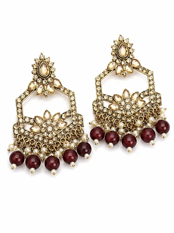Indian_Shringar_Kundan_Chandbali_Earrings_|_Maroon_Bead_Jhalar_Designer_Hexagon_Earrings_|_Ethnic_Bridal_Statement_Jewelry