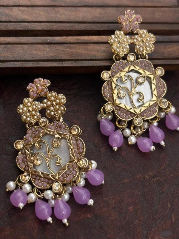 Kundan_Earrings_???_Elegant_Traditional_Design_(Lavender)