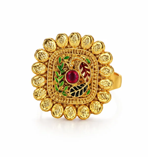 Indian_Shringar_Heritage_Kundan_Meenakari_Ring_|_Designer_Square_Adjustable_Ring_with_Pearl_Border_|_Ethnic_Statement_Jewelry