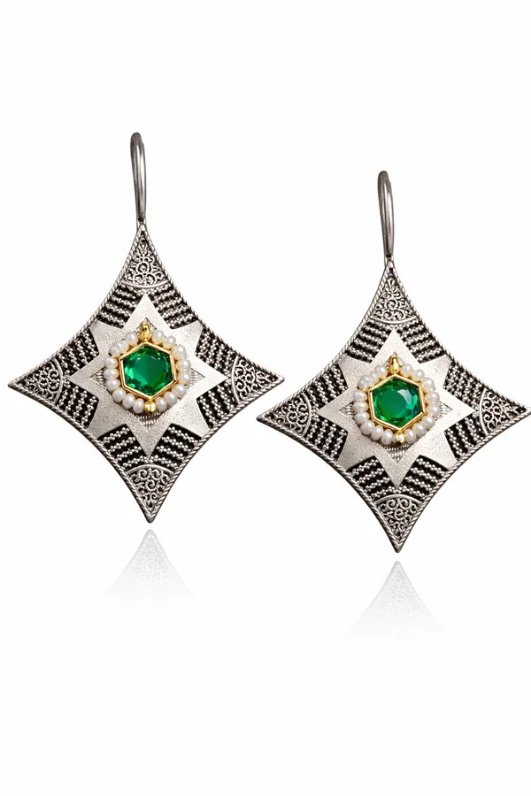 Royal__Green_Lisa_Stone_Silver_Replica_Brass_Statement_Earrings_for_Women