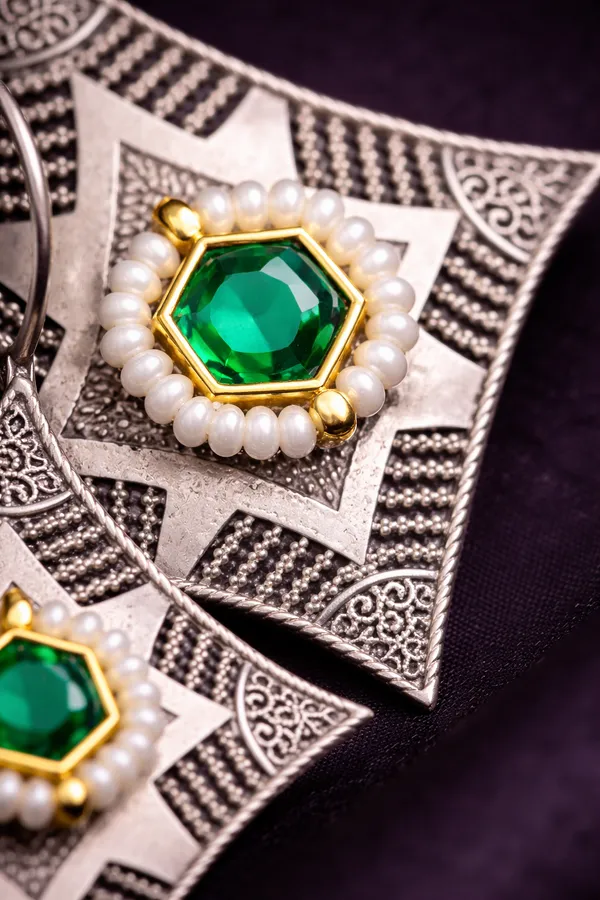 Royal__Green_Lisa_Stone_Silver_Replica_Brass_Statement_Earrings_for_Women