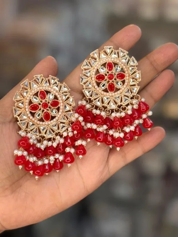 Maharani_Ruby_Drop_Kundan_Earrings
