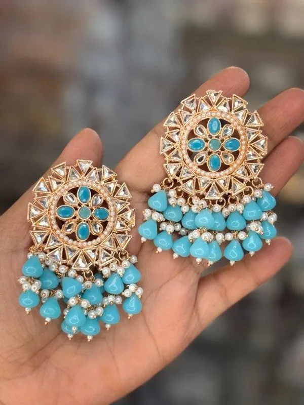 Maharani_Sky_Blue_Drop_Kundan_Earrings