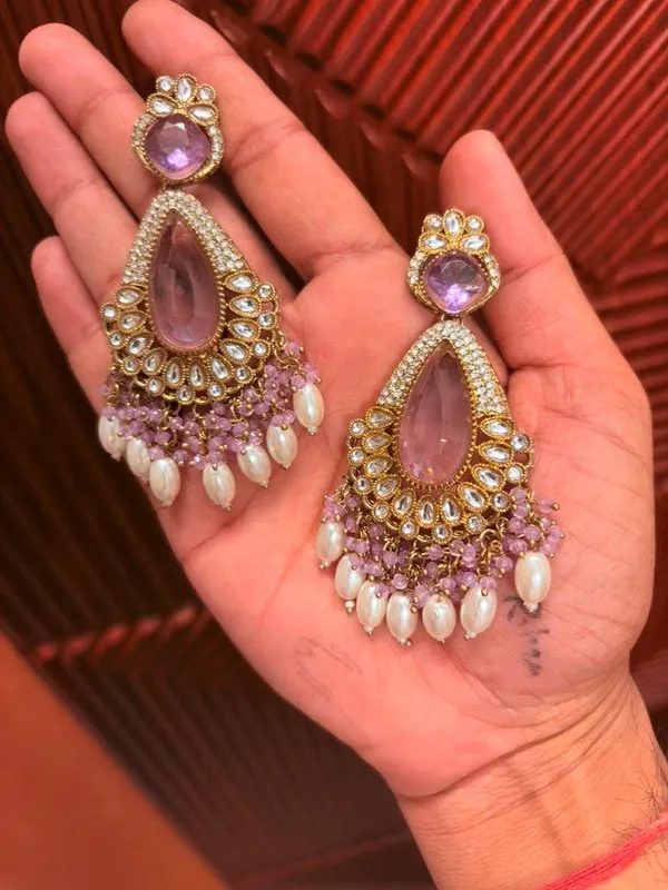 Noorza_Midnight_Pearl_Lavender_Kundan_Earrings