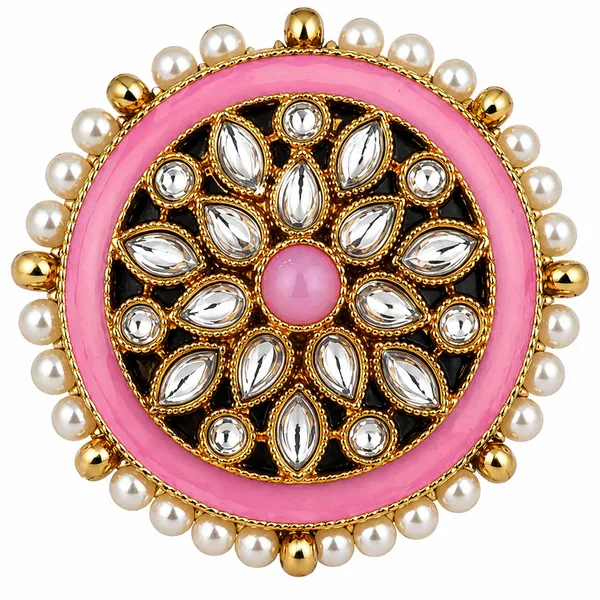 Indian_Shringar_Kundan_Stud_Earrings_|_Pink_Stone_Pearl_Studs_|_Cute_Ethnic_Earrings
