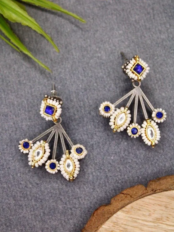 Rangrez_Sapphire_Blue_White_Charm_Earrings
