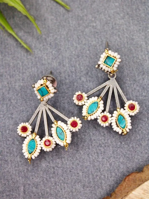 Rangrez_Sapphire_Turquoise_Charm_Earrings