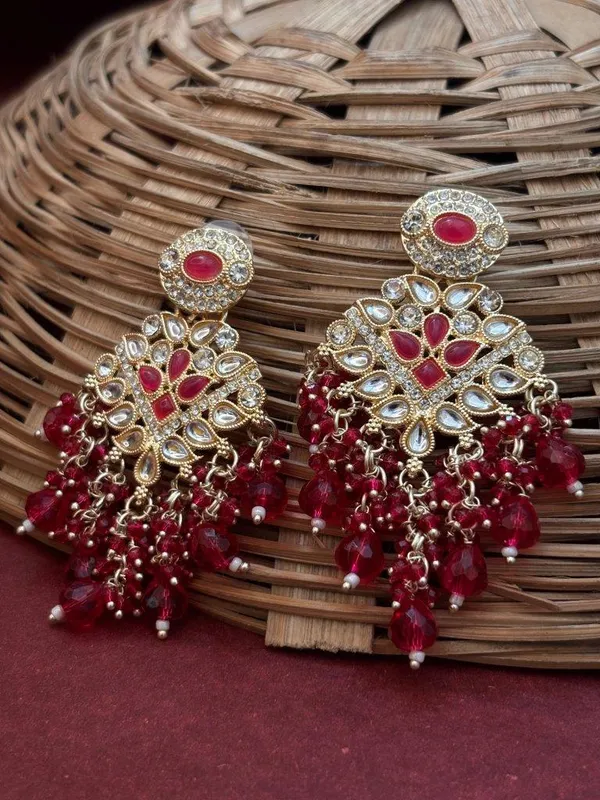 Riwaayat_Pink_Kundan_Earrings