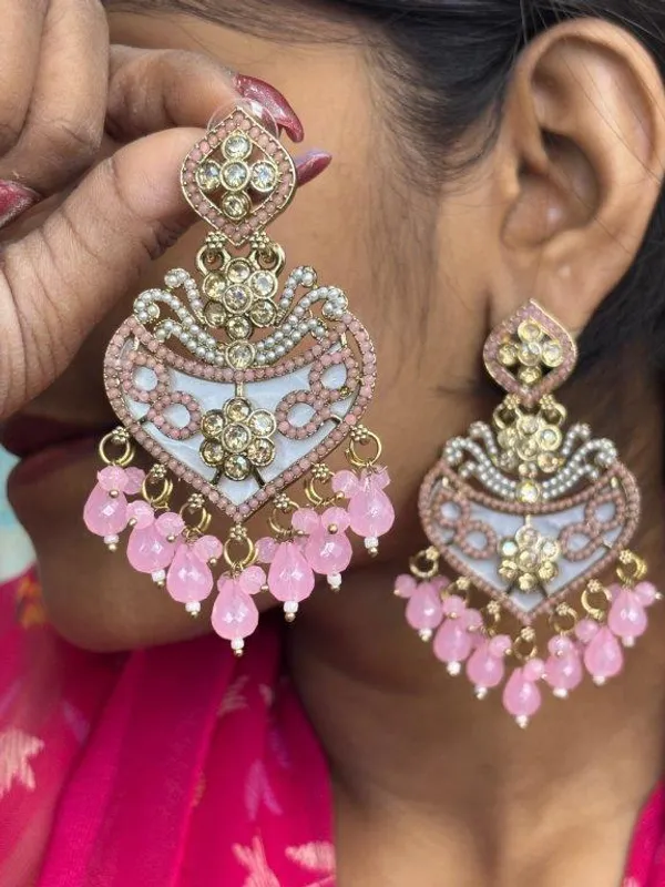 Roohani_Baby_Pink_Kundan_Earrings
