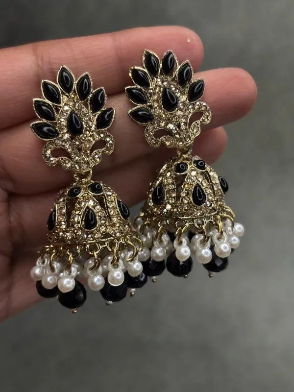 Royal_Black_Pearl_Kundan_Earrings