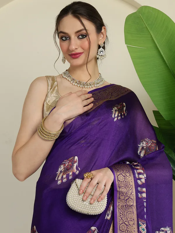 Royal_Gajraj_Purple_Soft_Silk_Saree_with_Zari_Border
