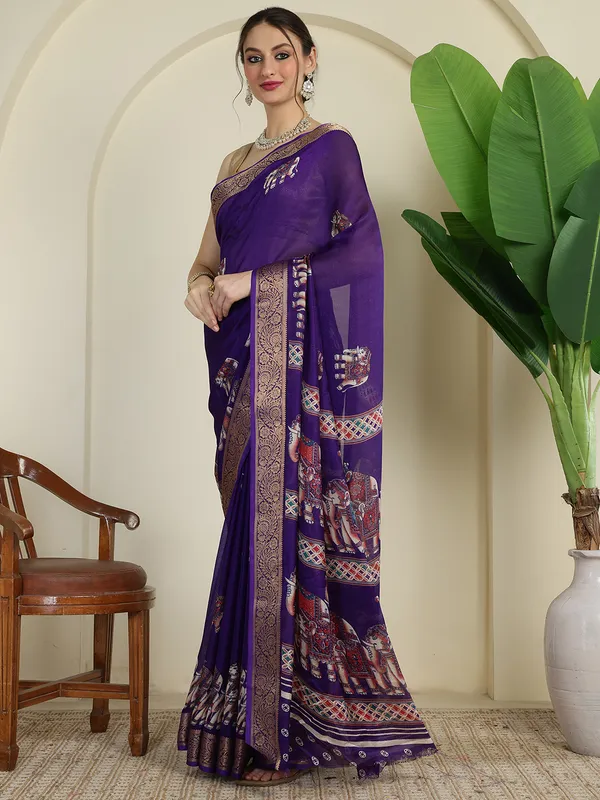 Royal_Gajraj_Purple_Soft_Silk_Saree_with_Zari_Border