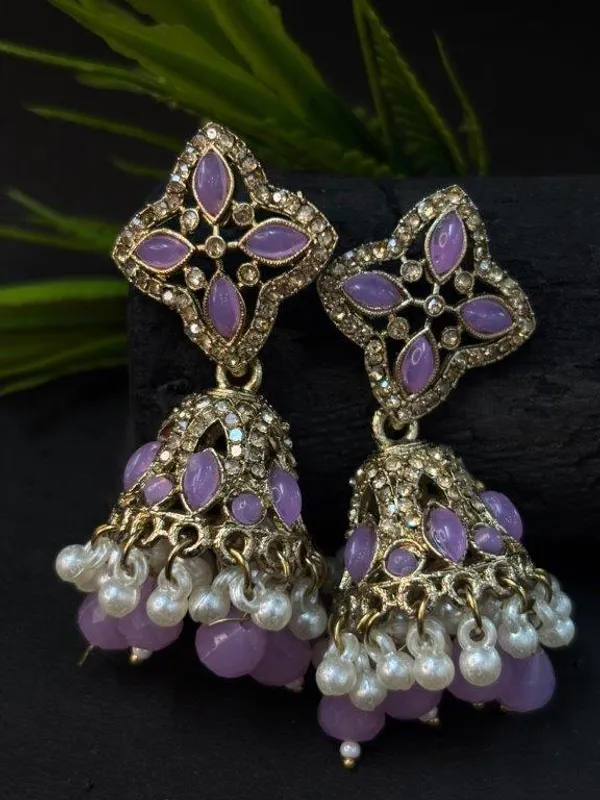Royal_Lavender_Kundan_Jhumki_Earrings