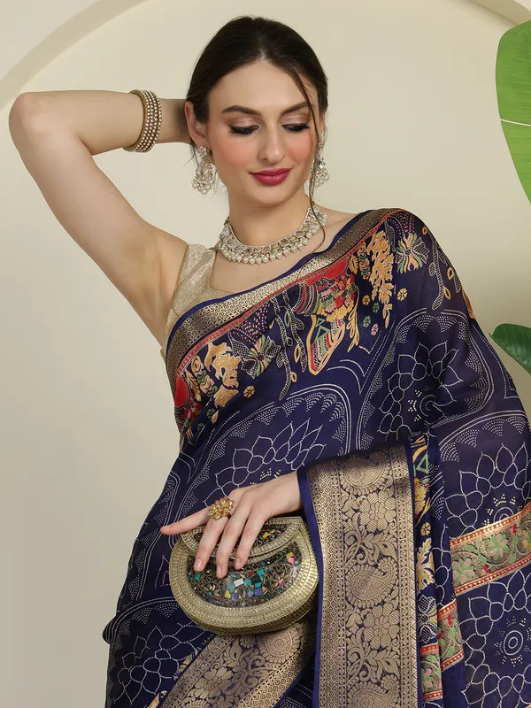 Royal_Navy_Blue_Banarasi_Art_Silk_Saree_with_Rich_Zari_Border_&_Floral_Traditional_Design