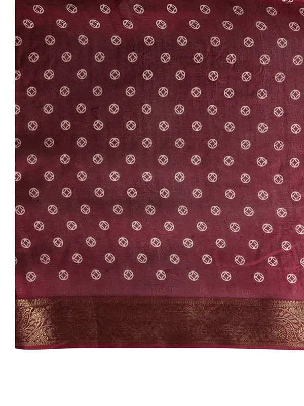 Royal_Red__Elephant_Print_Banarasi_Style_Saree_with_Woven_Zari_Border_&_Unstitched_Blouse_Piece