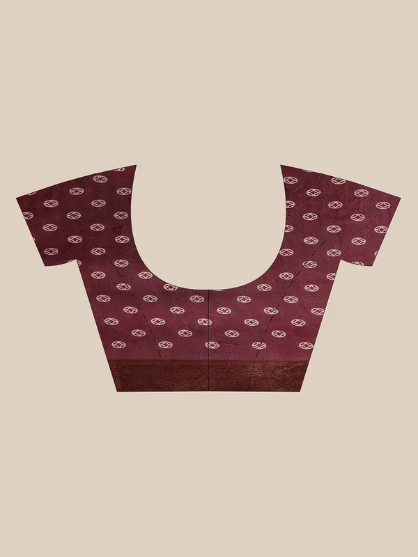 Royal_Red__Elephant_Print_Banarasi_Style_Saree_with_Woven_Zari_Border_&_Unstitched_Blouse_Piece
