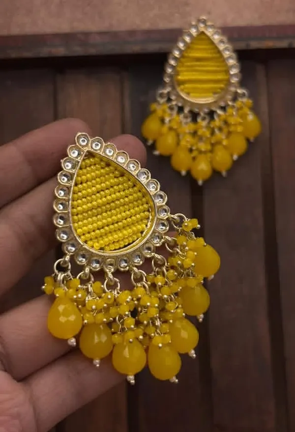 Royal_Yellow_Dewdrops_Earrings