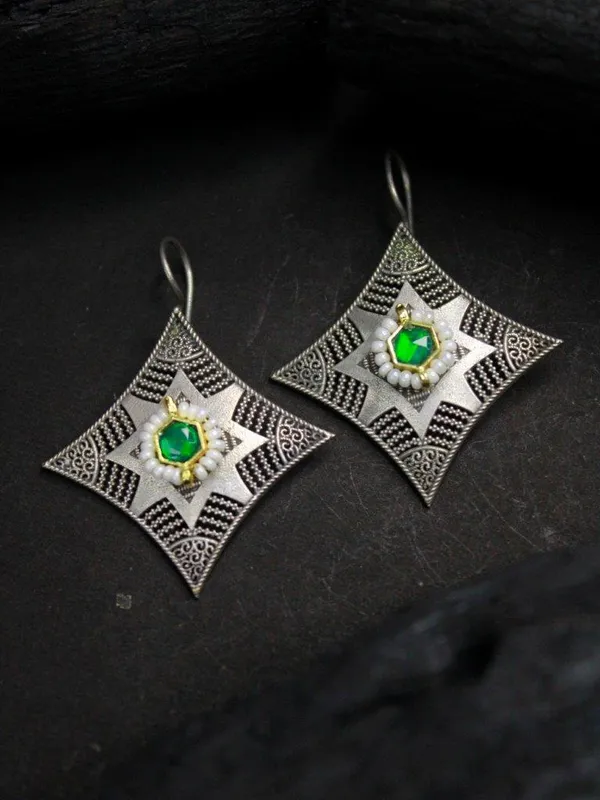 Royal__Green_Lisa_Stone_Silver_Replica_Brass_Statement_Earrings_for_Women