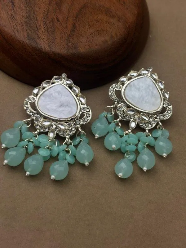 Ruhina_Pearl_Bloom_Sea_Green_Earrings