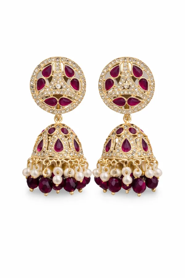 Premium_Ruby_Kundan_Jhumka_Earrings_with_Pearl_Drops_|_Traditional_Bridal_&_Festive_Wear