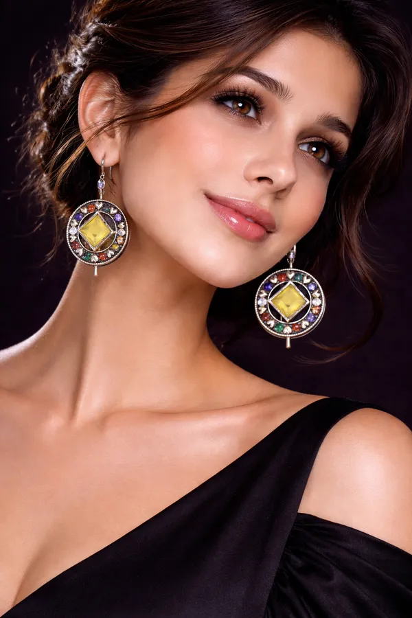 Yellow_Multi_Color_Monalisa_Stone_Earrings_for_Women_|_German_Silver_Finish_Brass_Earrings_|_Lightweight_Ethnic_Jewelry_(1.2_Inch)