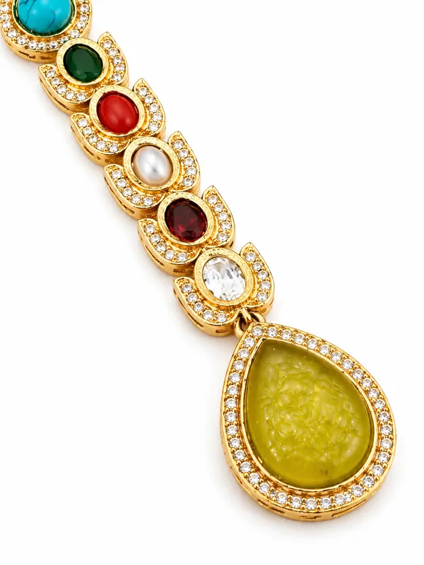 Luxury_Multi-Stone_Long_Drop_Golden_Earrings_|_Designer_Statement_Party_&_Festive_Wear_(Yellow_Teardrop)