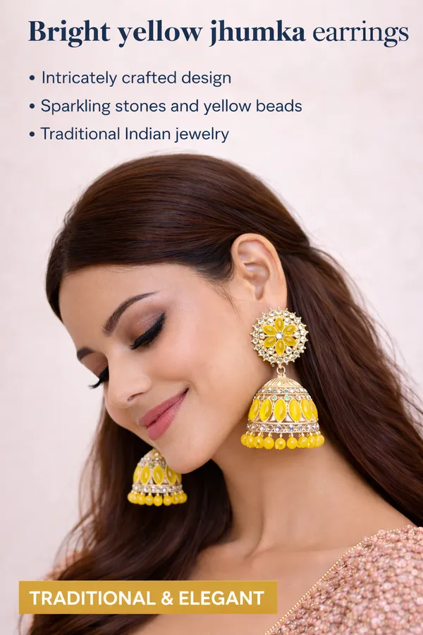 Yellow_Floral_Jhumka_Earrings_for_Women