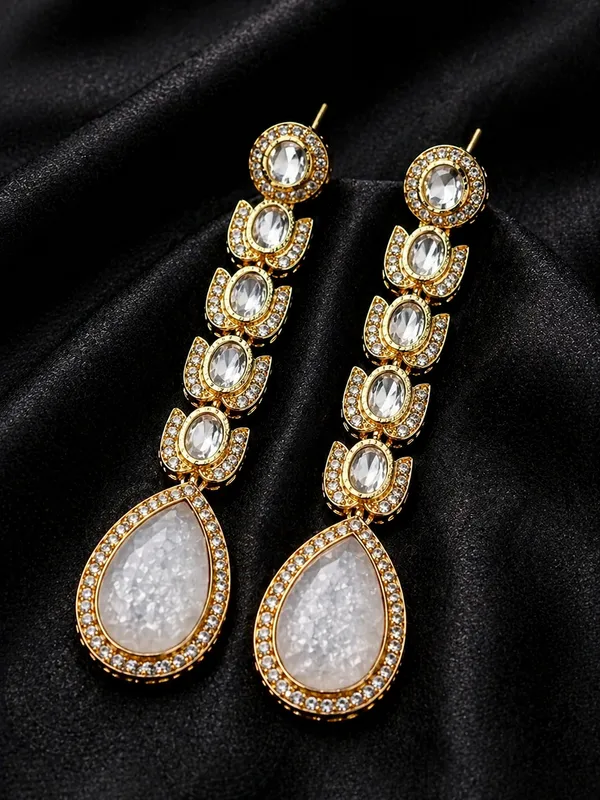 ndian_Shringar_Long_Drop_Golden_Earrings_(Baby_Pink)_|_Pastel_Statement_Earrings_|_Wedding_&_Party_Jewelry