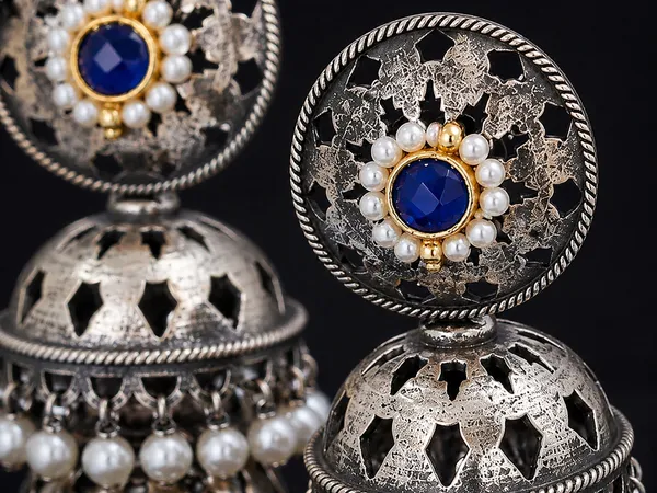Indian_Shringar_Oxidised_Silver_Jhumka_Earrings_|_Blue_Stone_Pearl_Drop_Jhumki_|_Ethnic_German_Silver_Jewelry
