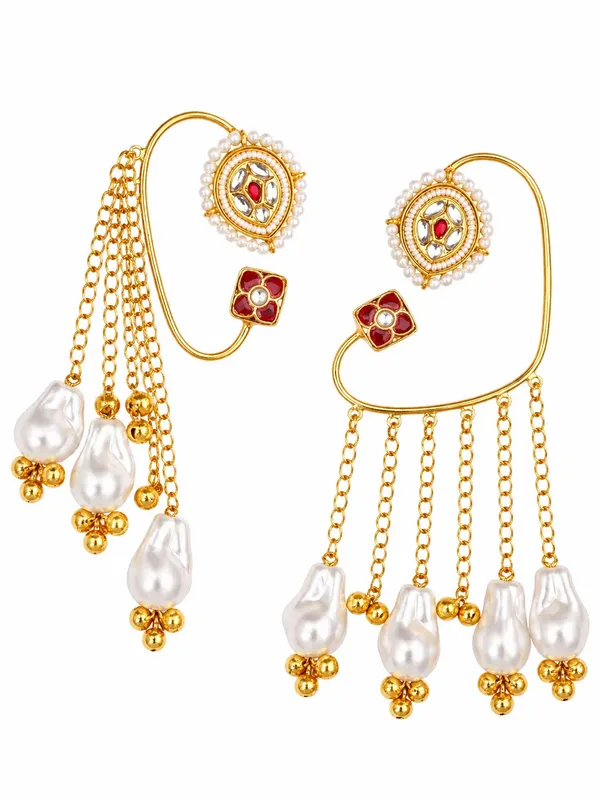 Indian_Shringar_Kashmiri_Ear_Cuff_Earrings_|_Gold_Finish_Pearl_Chain_Ear_Wrap_with_Monalisa_Stones_|_Ethnic_Statement_Jewelry