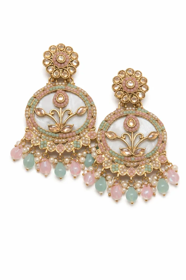 Indian_Shringar_Multi_Kundan_Statement_Earrings_|_MOP_Floral_Design_with_Pearl_Drops_|_Ethnic_Festive_Jewelry