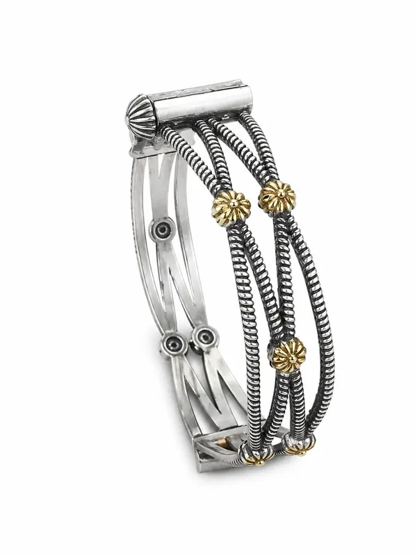 Indian_Shringar_Dual_Tone_Minimal_Kada_for_Women_|_Oxidised_Silver_&_Gold_Brass_Adjustable_Screw_Bangle