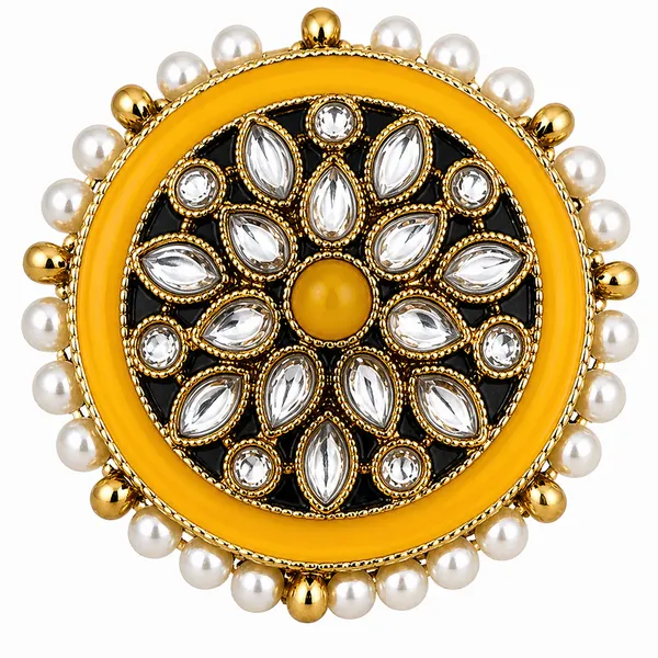 Indian_Shringar_Kundan_Stud_Earrings_|_Yellow_Stone_Pearl_Studs_|_Haldi_Special_Ethnic_Earrings
