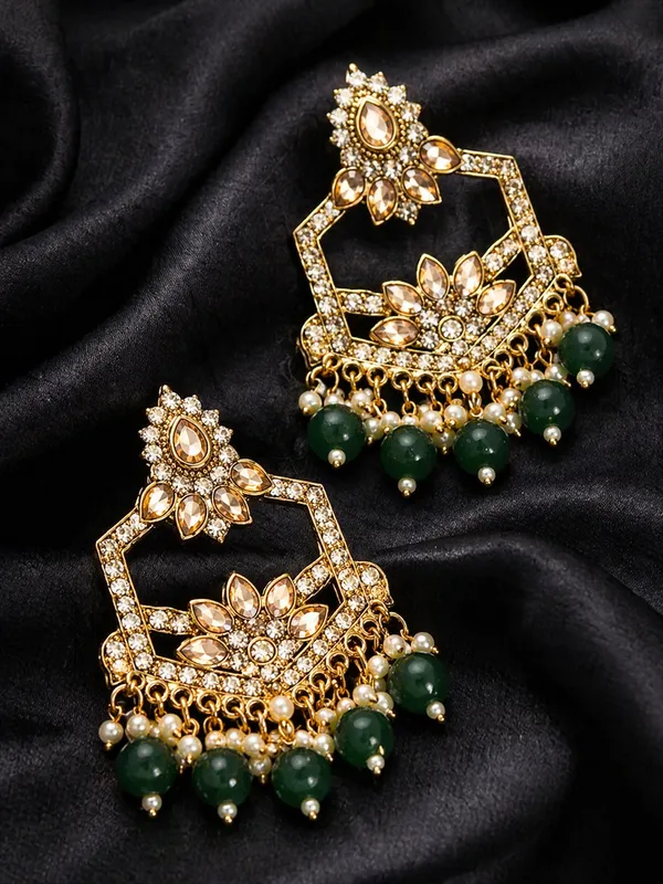Indian_Shringar_Kundan_Chandbali_Earrings_|_Green_Bead_Jhalar_Designer_Hexagon_Earrings_|_Bridal_Ethnic_Statement_Jewelry