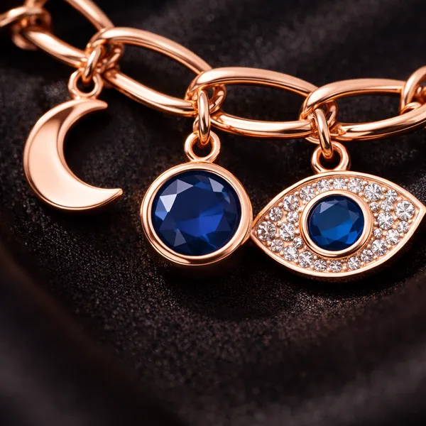 Rose_Gold_Multi-Charm_Bracelet_with_Blue_Crystal_Accents