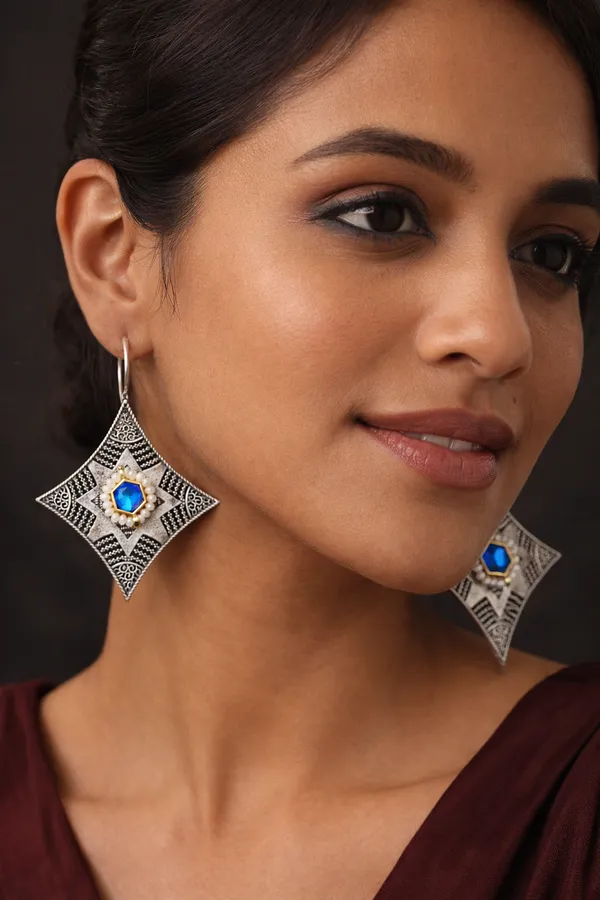 Royal_Blue_Mona_Lisa_Stone_Silver_Replica_Brass_Statement_Earrings_for_Women