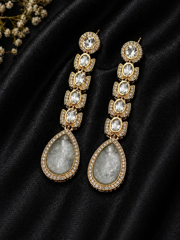 Indian_Shringar_Long_Drop_Golden_Earrings_(White)_|_Elegant_Bridal_&_Party_Wear_Statement_Earrings